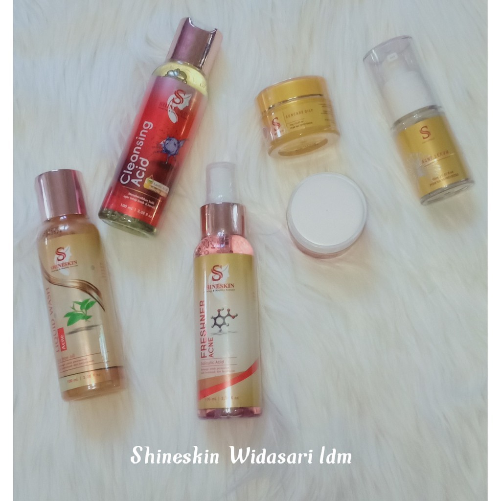 Shineskin paket luxury acne whitening glow (jerawat) paket jerawat