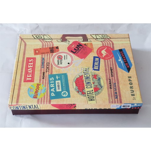 

Kotak Kado / Kotak Hadiah / Gift Box Pakaian B / Motif Vintage Travels