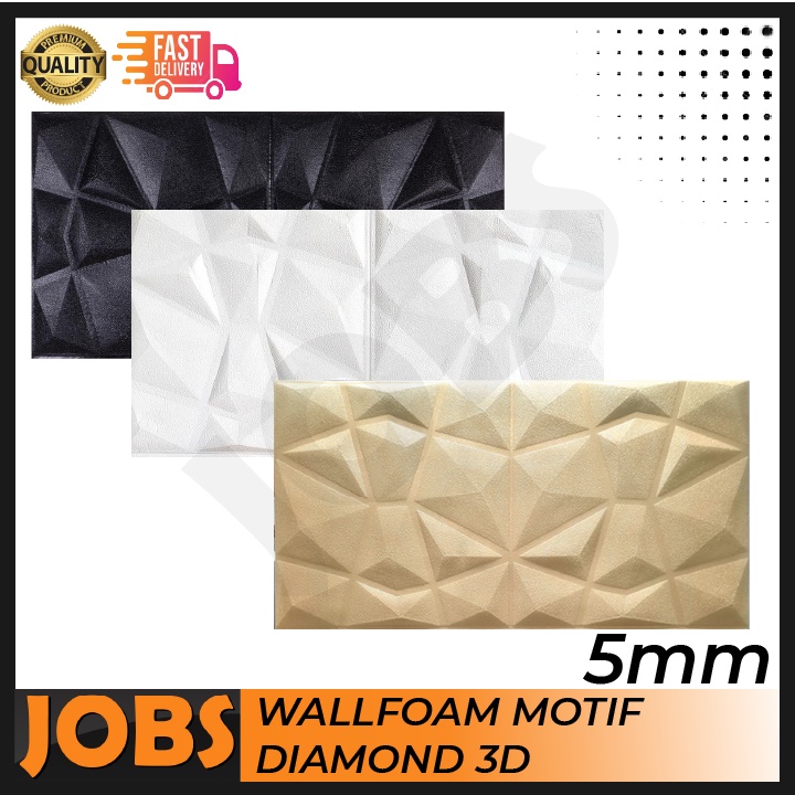 TERMURAH - Wallfoam 3D Dinding Motif Diamond - Timbul - Dekorasi Wallpaper Murah