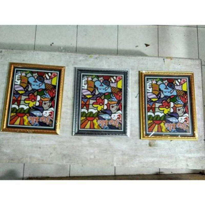 FRAME PIGURA A3 12R UKURAN 30cm x 40cm LIST WARNA EMAS PERAK COKLAT HARGA RAKYAT BIASA