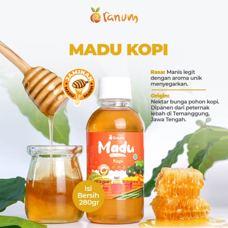 

Ranum Farm P irt dan Halal MUI - Madu Kopi 280gr