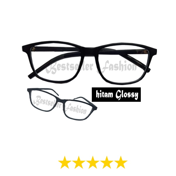 Kacamata Anti Radiasi 100% Blueray cocok buat gamer Frame Lonjong Pria dan Wanita Kacamata Fashion FREECASE