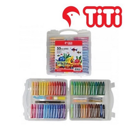 CRAYON TITI OIL PASTEL / KRAYON MINYAK 55 / 48 / 36 / 24/ 12 COLORS