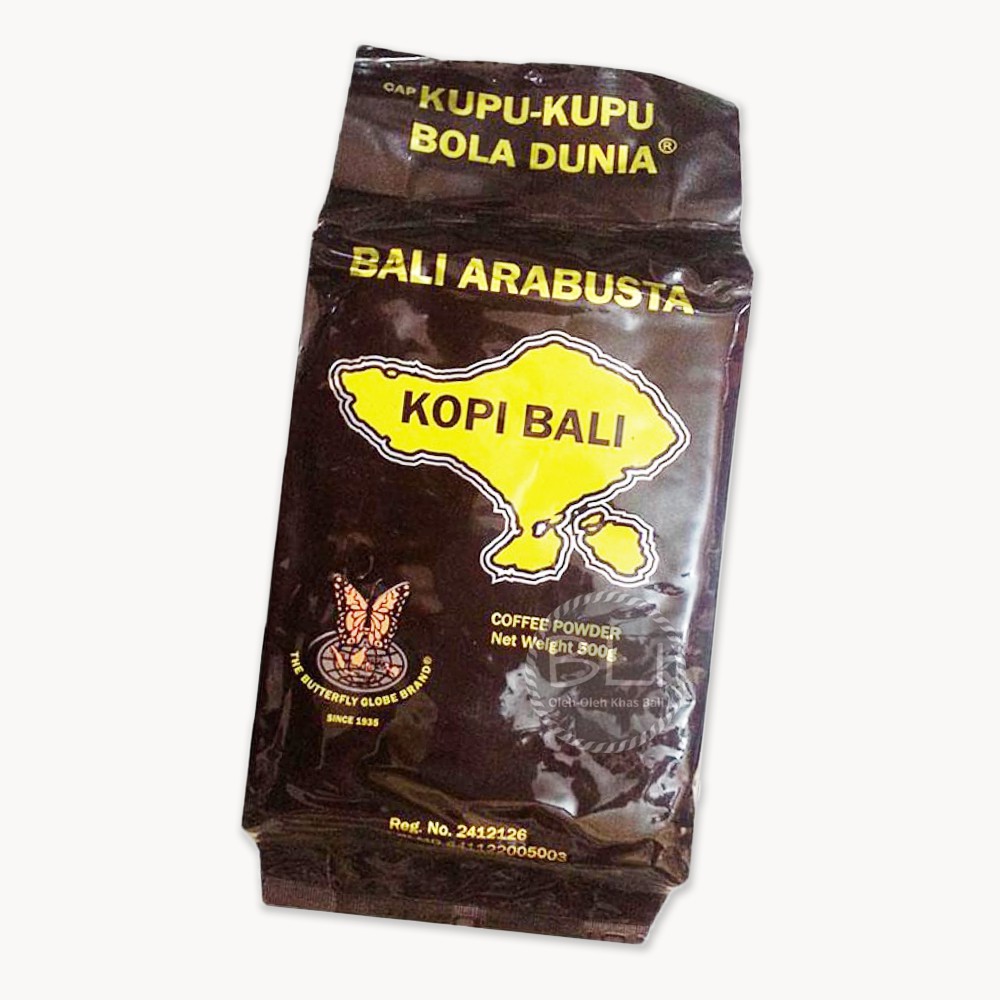 

Kopi Bali Cap KUPU-KUPU BOLA DUNIA Arabusta 500gr