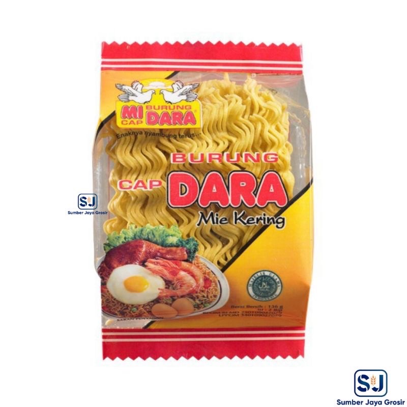 Mie Burung Dara Kering/Pipih 136g