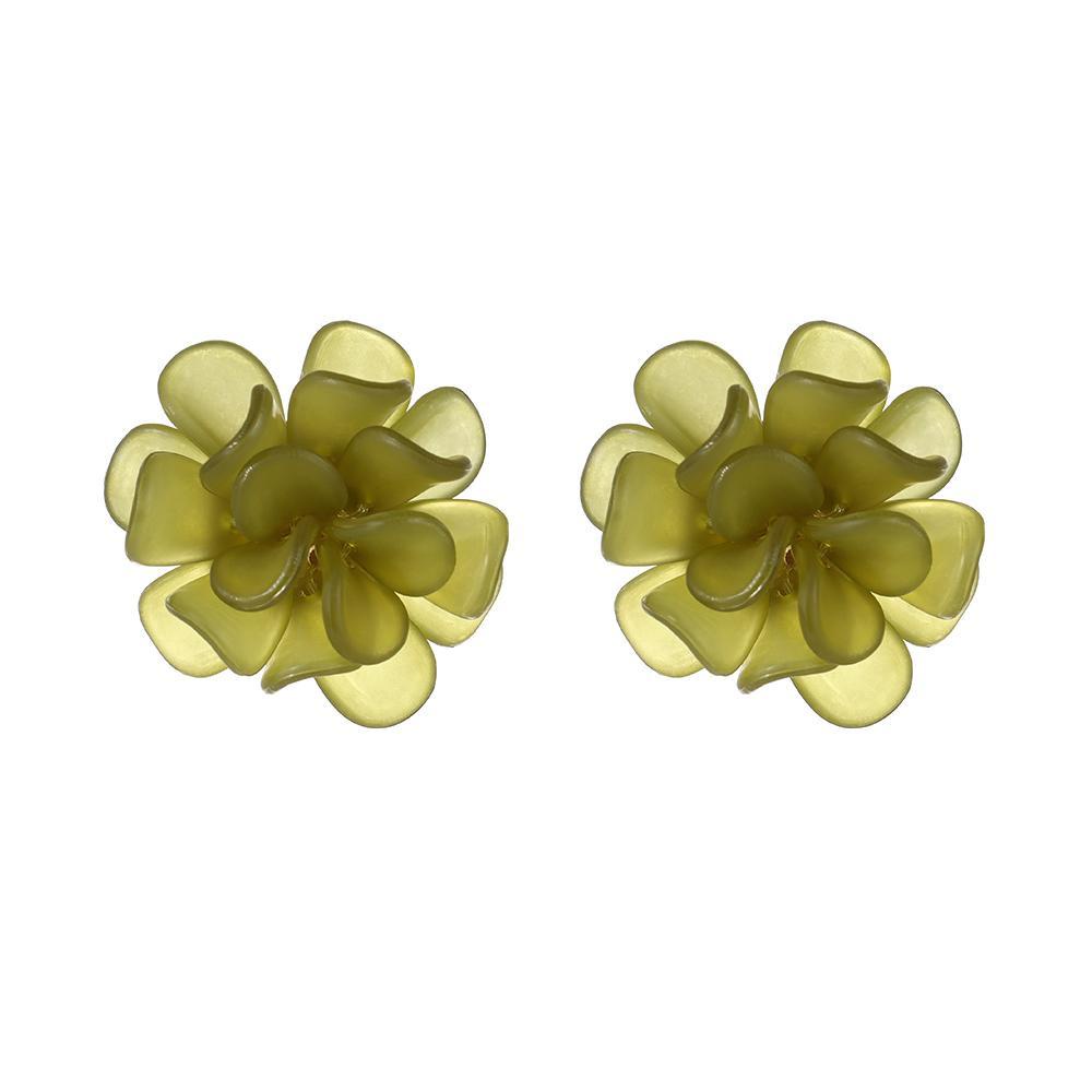 Anting Bunga LILY Perhiasan Kepribadian Alloy Stud