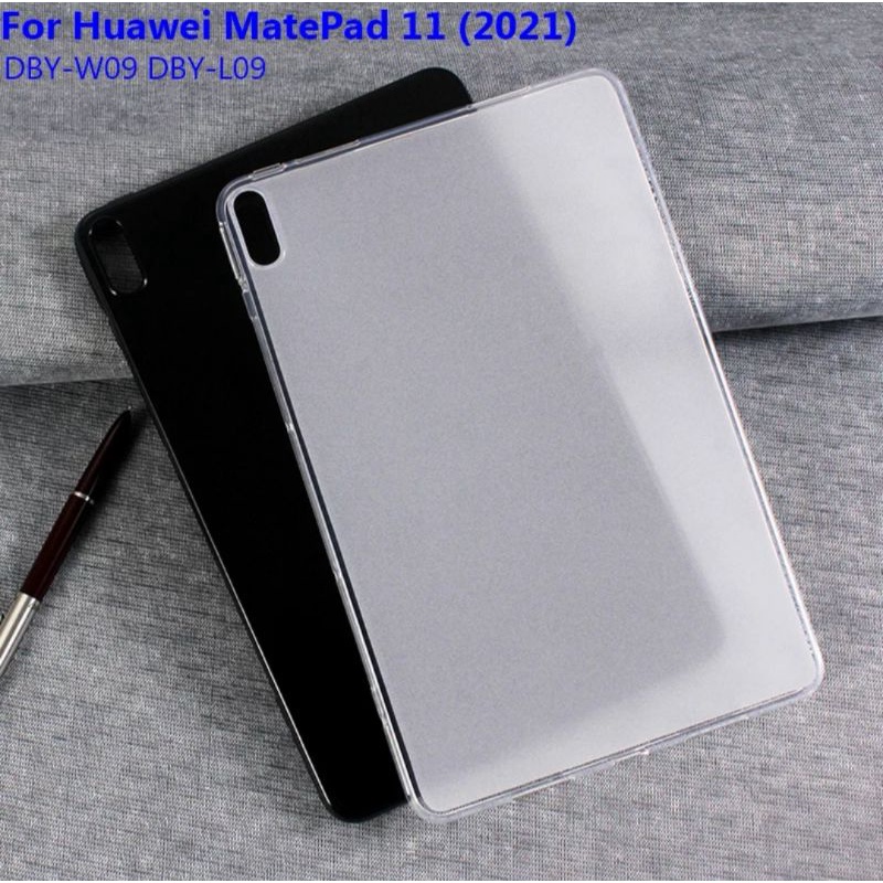 Softcase Huawei Matepad 11 2021 10.95 Case Casing Ultrathin Clear Soft  Silicon Silikon Jelly pelindung belakang Clear ening Hitam