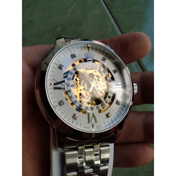 D42 Rolex otomatis Jam Tangan Rolex Automatic big size luxury anti gores Otomatis mewah kaca saphire