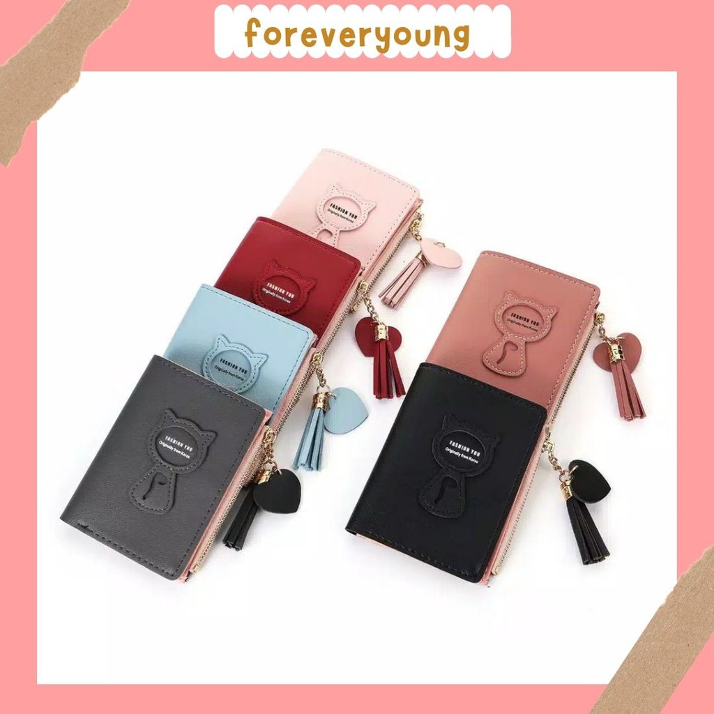 (FY) COD TERMURAH!!DOMPET WANITA KOREAN FASHION TRENDY FASHION WALLET DOMPET IMPORT MURAH REAL PIC