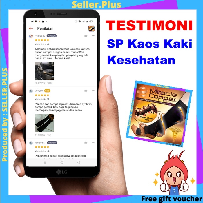 SP Kaos Kaki Kesehatan Wanita Panjang Terapi Anti Lelah Bengkak Bau Pereda Pegal Penghangat Nyaman-3