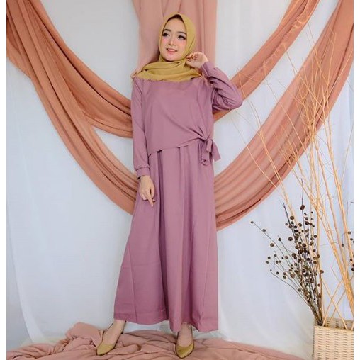 Naswa Dress I Promo Baju Gamis Maxy Lebaran Terbaru Kondangan Terlaris Kekinian Gaun Pesta Baju Dress Busana Wanita Muslim Syari Busui Abaya Premium Fashion Murah