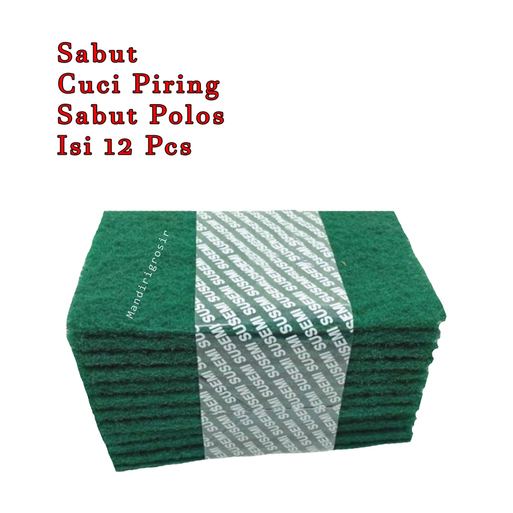 Sabut Polos * Susemi * Sanlight * Sabut Cuci Piring * 12pcs