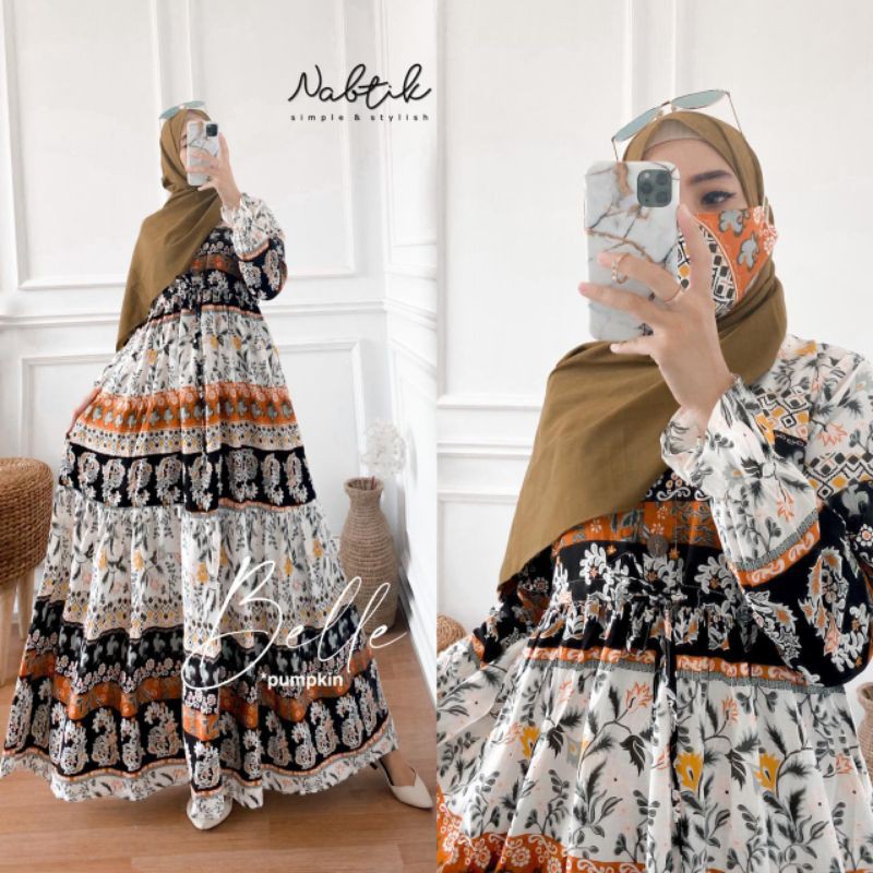 Gamis Muslim Rayon Belle Dress Terbestseller Original Nabtik