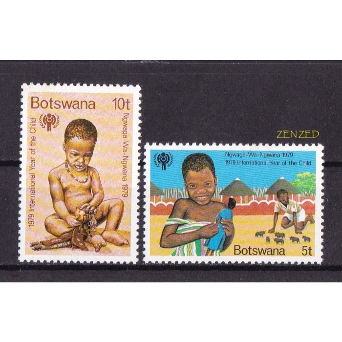 

0534 Perangko Botswana 1979 Intl Year of The Child 2v Mnh