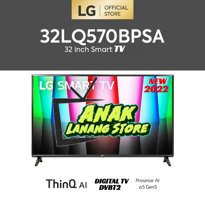 LG SMART TV 32 Inch  - 32LQ570BPSA New 2022 Garansi Resmi LG