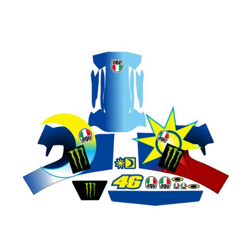 decal helm ala ala agv pista