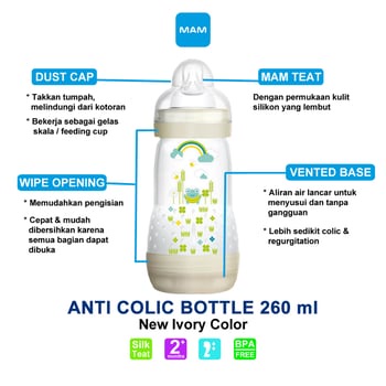 *FRAULEINCO* MAM Easy Start Anti Colic Bottle 160ml 260ml Botol Dot Susu MAM anti sedak