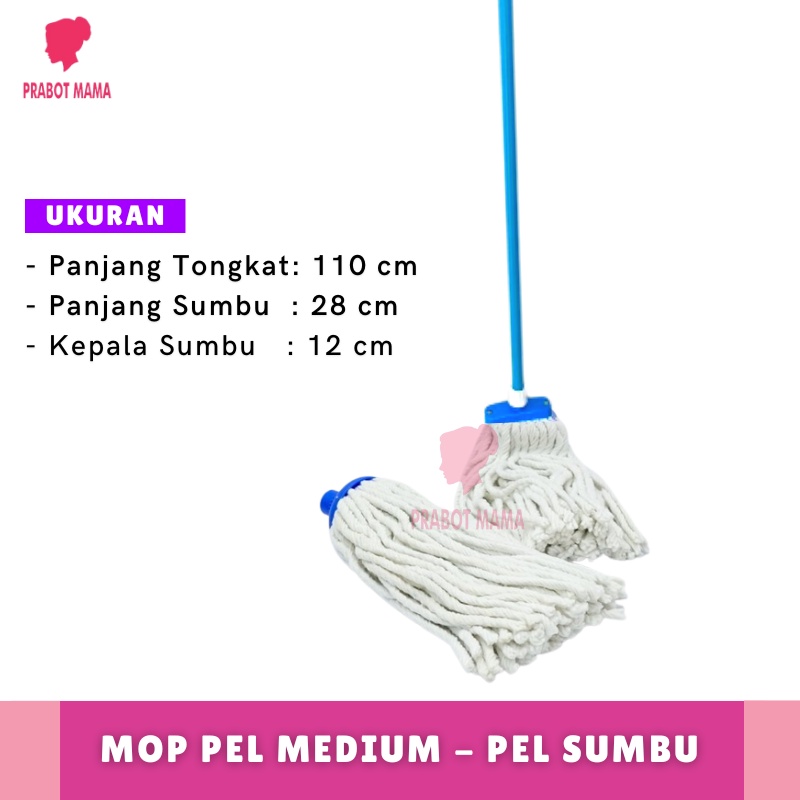 Pel Lantai Sumbu NGY / Mop Pel Sedang / Pel Kain / Pel Medium