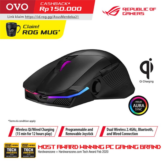 ASUS GAMING MOUSE ROG CHAKRAM murah