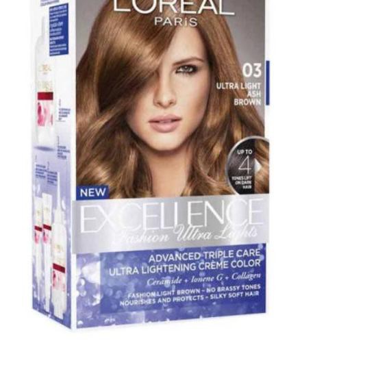 ❅ Loreal Excellence Fashion 03 - Ultra Lights Ash Brown Pewarna Rambut ♢