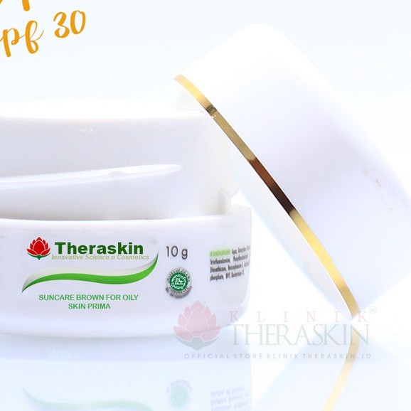 Cream Theraskin Suncare for Oily Brown Prima/ Tabir Surya SPF30 Untuk Kulit Normal Berminyak 10grm