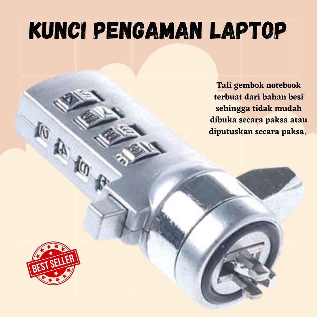 TERBARU!!! Kunci Pengaman Laptop Code Number Security Lock Pengaman Leptop