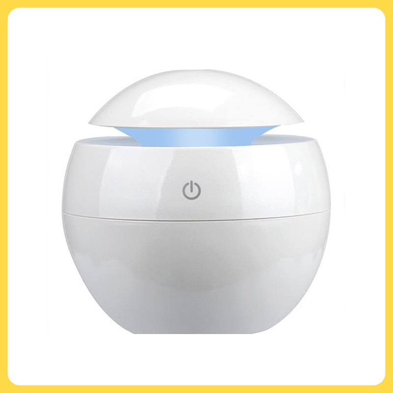 Humidifier Air Aromaterapi Diffuser Model Bulat Kecil Tekstur Kayu 130ml-AD04-W