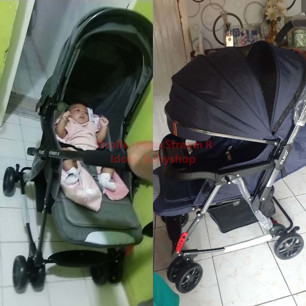 Stroller Pliko Stream R 397R Reversible Handle &amp; Rocking Function Kereta Dorong Bayi