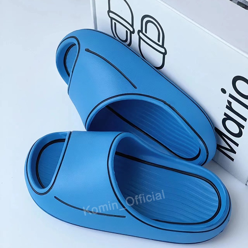 Komin Sandal Wanita Korea Style Anti Air Sandal Pria Polos Sandal Slide Unisex Casual Slip On Sandal Karet Import