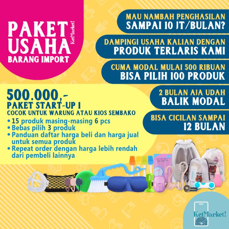 PAKET USAHA BARANG IMPORT START-UP 1 - Peluang Bisnis Produk Impor Partai Grosir Peralatan Dapur