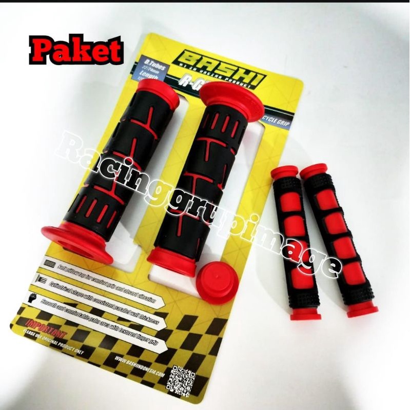 Sarung Gas Motor Plus Sarung Rem Motor Sepaket Handgrip Plus Karet Handle Rem - Merah