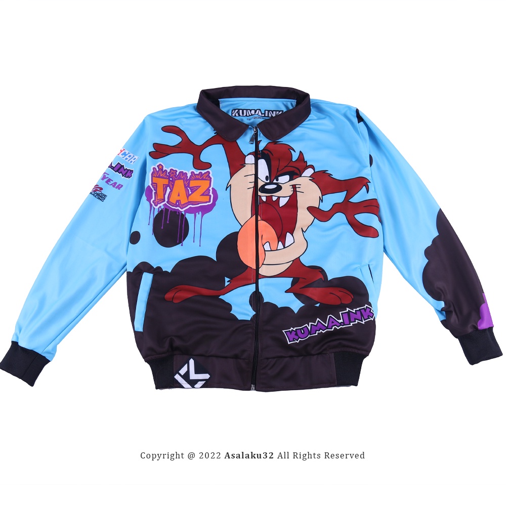 NASCAR JACKET VINTAGE RACING MOTIF TERBARU BLUE TAZ MANIA SIZE M/L/XL