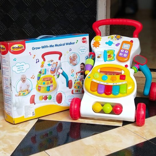 WINFUN MUSICAL WALKER GROW WITH ME/MAIAN EDUKASI/BABY WALKER 0804b