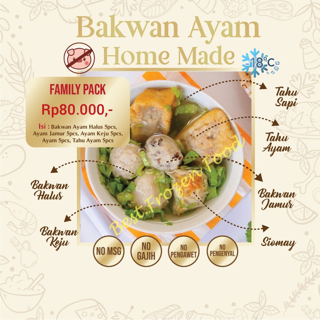 

Frozen Bakwan Ayam Home Made Family Pack