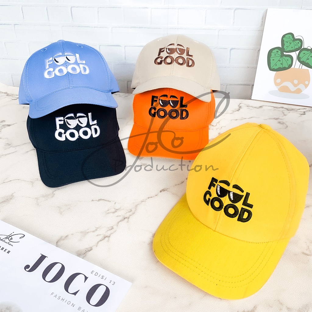 PHILEO | TOPI ANAK FASHION HAT TOPI MOTIF LUCU BORDIR UNISEX TOPI MOTIF FEEL GOOD-5