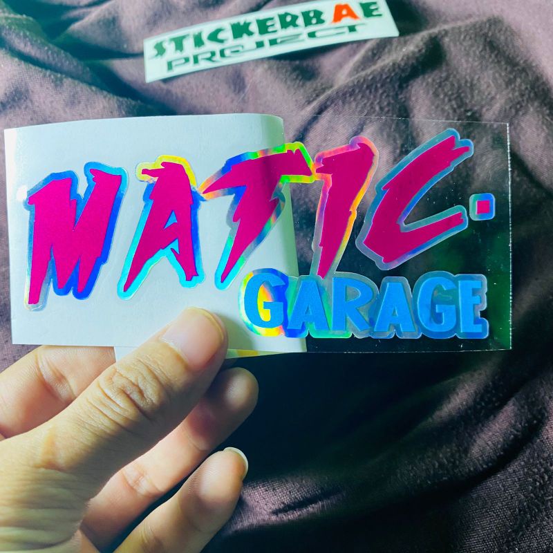 Stiker matic garage cuting sticker original bukan printing