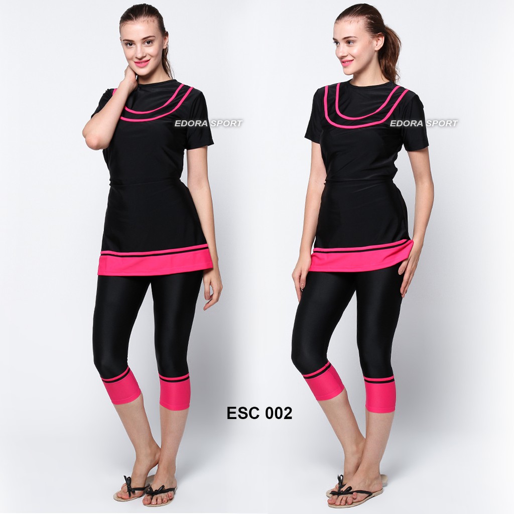 Baju Renang Wanita Semi Cover ESC Model SLIM FIT EDORA