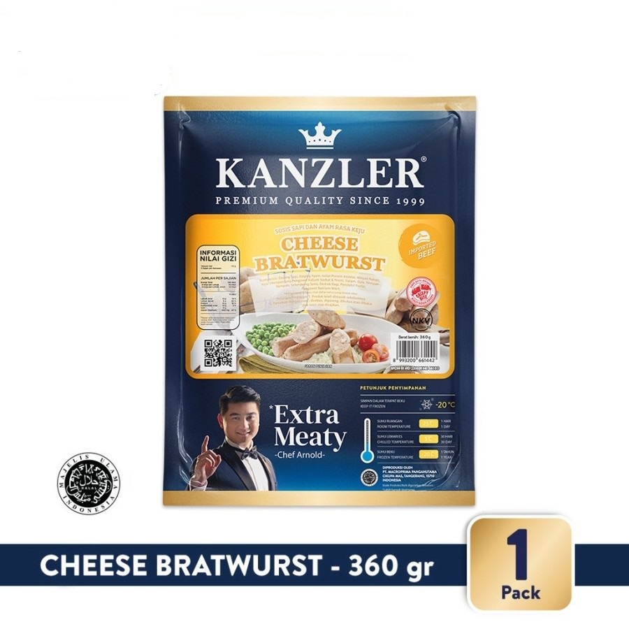 

CHEESE BRATWURST KANZLER 360GR SOSIS KEJU