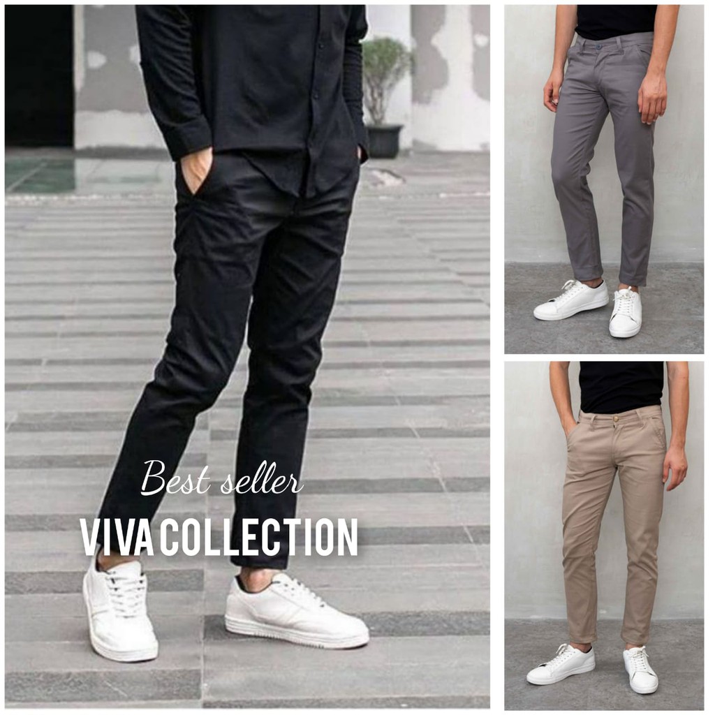 [TERLARIS] CELANA PANJANG PRIA UKURAN 27-38 PREMIUM QUALITY CHINOS SLIMFIT COWO SKINNY POLOS COWOK