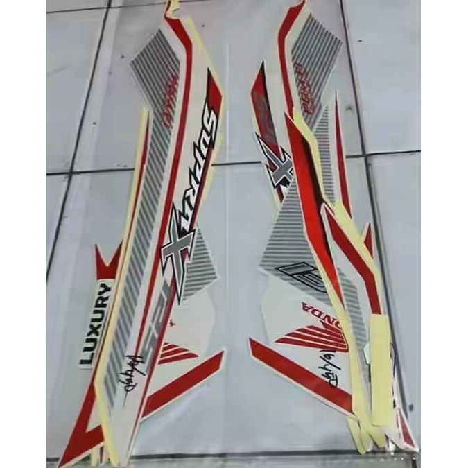 striping standar supra x luxury 125 fi tahun 2016 putih