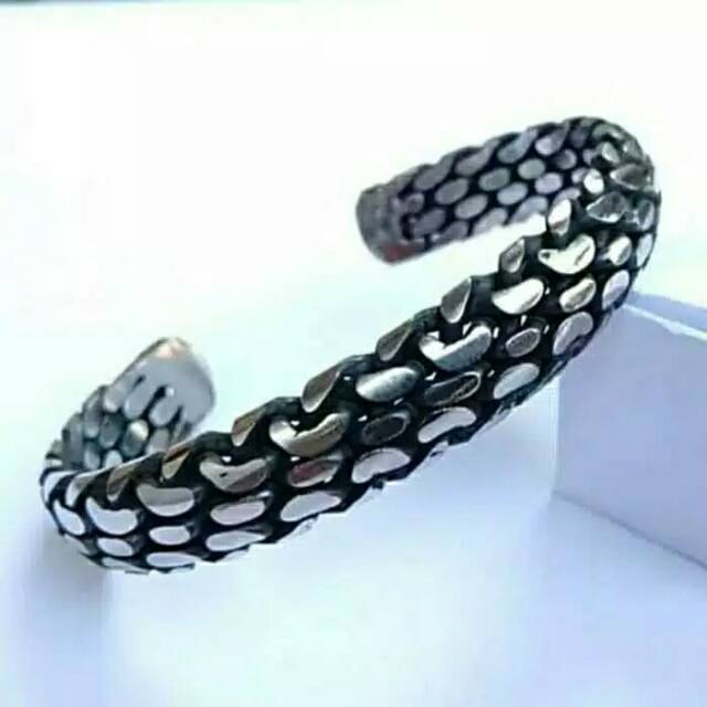 GELANG PAPUA BESI PUTIH STAINLESS ANTI KARAT