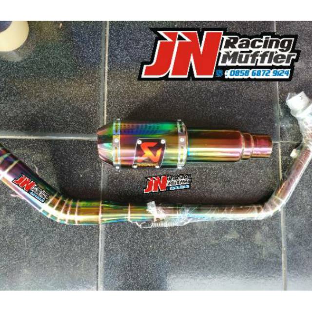 Knalpot akrapovic full pelangi