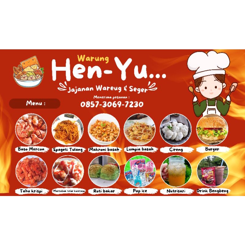 paket banner spanduk dan menu