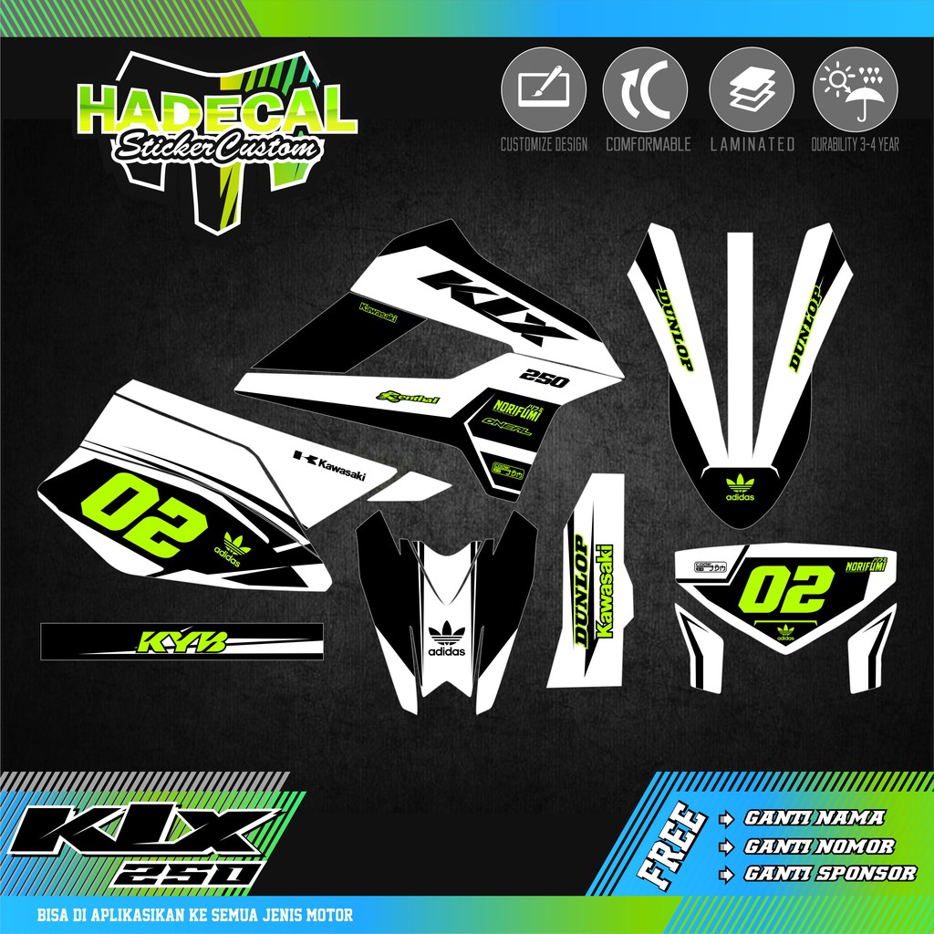 DECAL KLX 250 DAN DTRACKER 250 KEREN