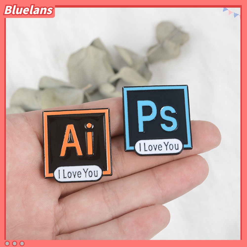 Bros Pin Enamel I Love You Ilustrasi PS AI PR AU Photoshop