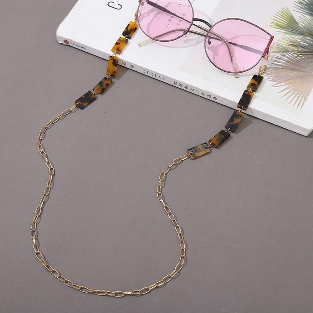 R-FLOWER Rantai Fashion Dewasa Lanyard Bohemia Persegi Panjang Leopard Kalung Tali