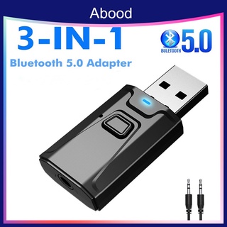 3 & 1 Wireless Bluetooth Receiver Transmitter USB Adapter 3.5mm Audio Converter Support AUX