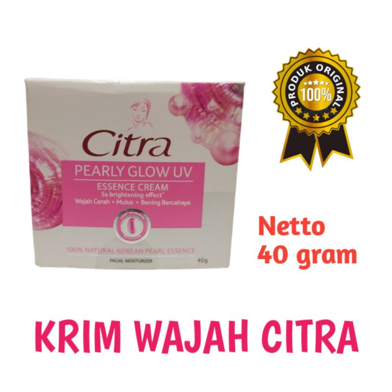 CREAM CITRA MUTIARA/ PELEMBAB CITRA MUTIARA PEARLY WHITE/ CITRA HAZELINE PEARLY GLOW UV ESSENCE CREA