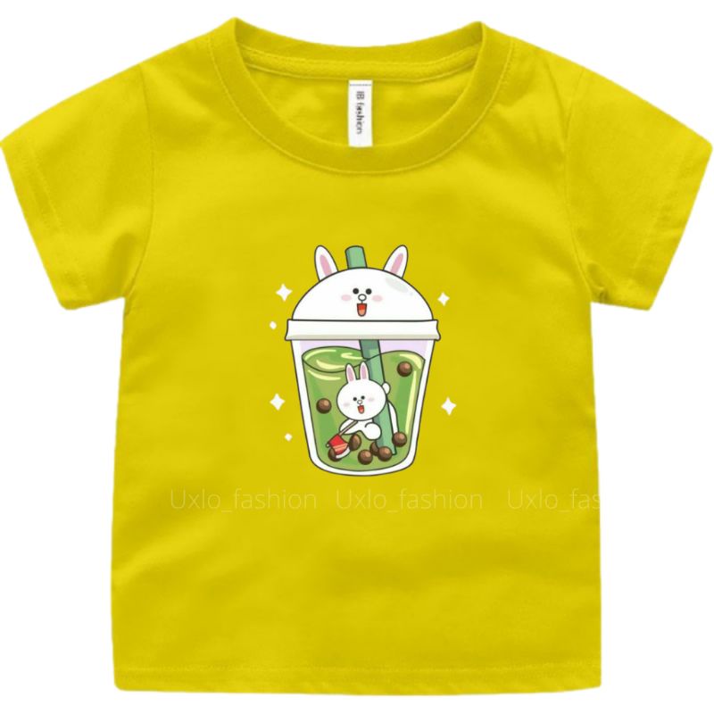 Kaos Anak Perempuan Murah Motif Boba Kartun Untuk Umur 2 Sampai 15 Tahun Uxlo Fashion