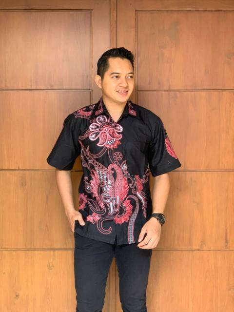 BAJU BATIK PRIA MOTIF BUNGA FLORES~Baju batik pria batik asli pekalongan